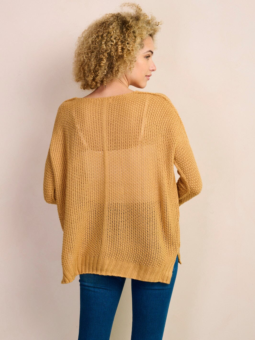 WOMEN'S LONG SLEEVE LOOSE FIT KNIT BLOUSE TOP