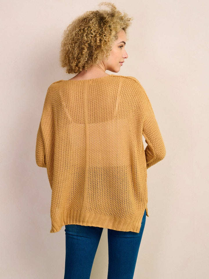 WOMEN'S LONG SLEEVE LOOSE FIT KNIT BLOUSE TOP