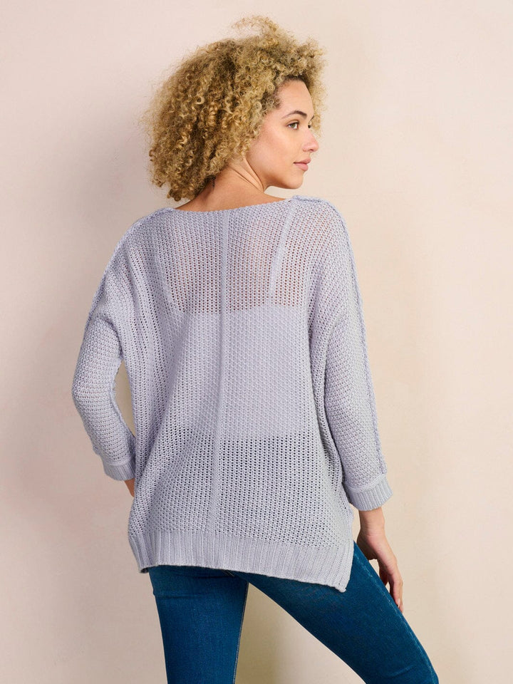 WOMEN'S LONG SLEEVE LOOSE FIT KNIT BLOUSE TOP