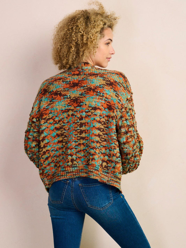 WOMEN'S LONG SLEEVE OPEN FRONT MULTI COLOR CARDIGAN