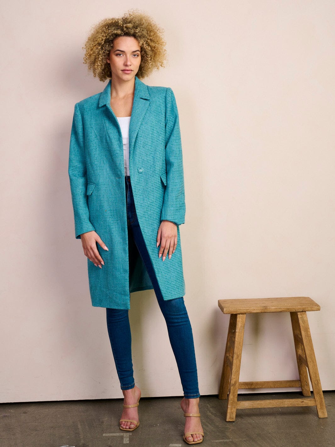 Copy of WOMEN'S LONG SLEEVE BUTTON CLOSURE POCKETS COAT
