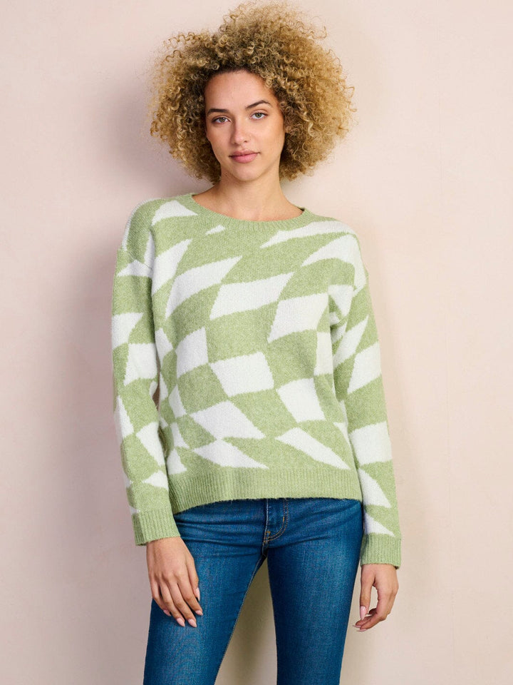 WOMEN'S LONG SLEEVE COLORBLOCK PULLOVER SWEATER