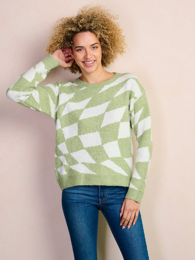 WOMEN'S LONG SLEEVE COLORBLOCK PULLOVER SWEATER