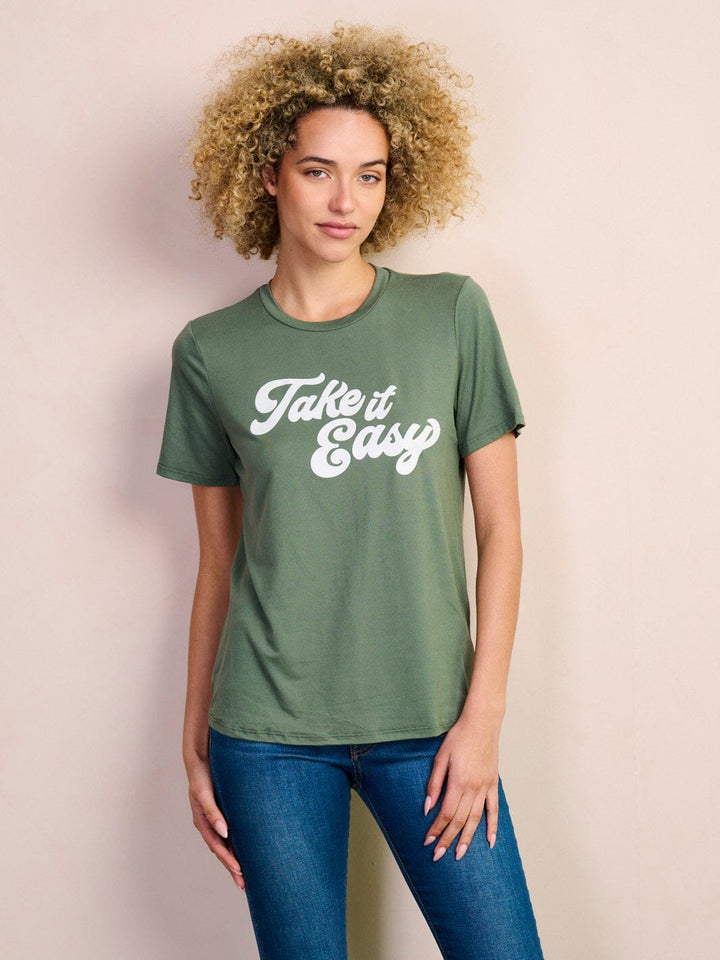WOMEN'S SHORT SLEEVE GRAPHIC BASIC TOP