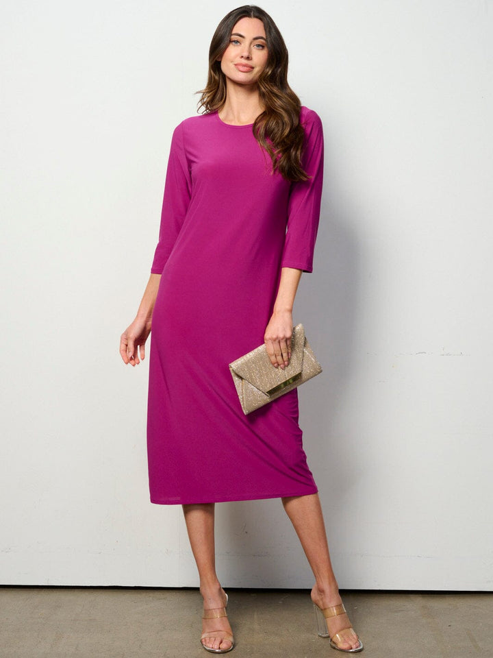 WOMEN'S SLEEVELESS FLOWER DETAILED HIGH LOW MIDI DRESS (Copy)