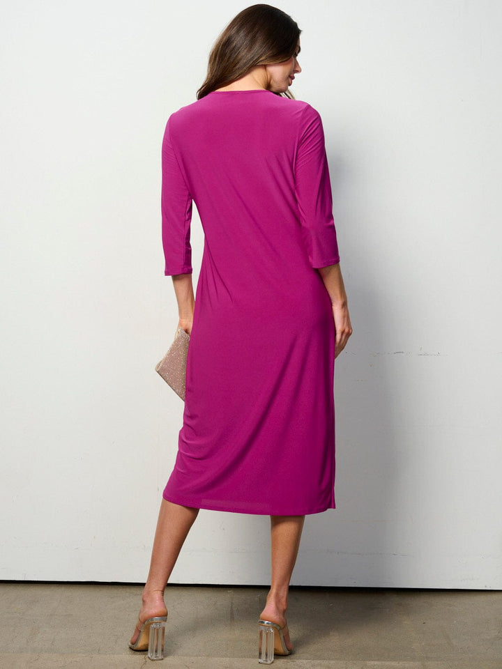 WOMEN'S SLEEVELESS FLOWER DETAILED HIGH LOW MIDI DRESS (Copy)