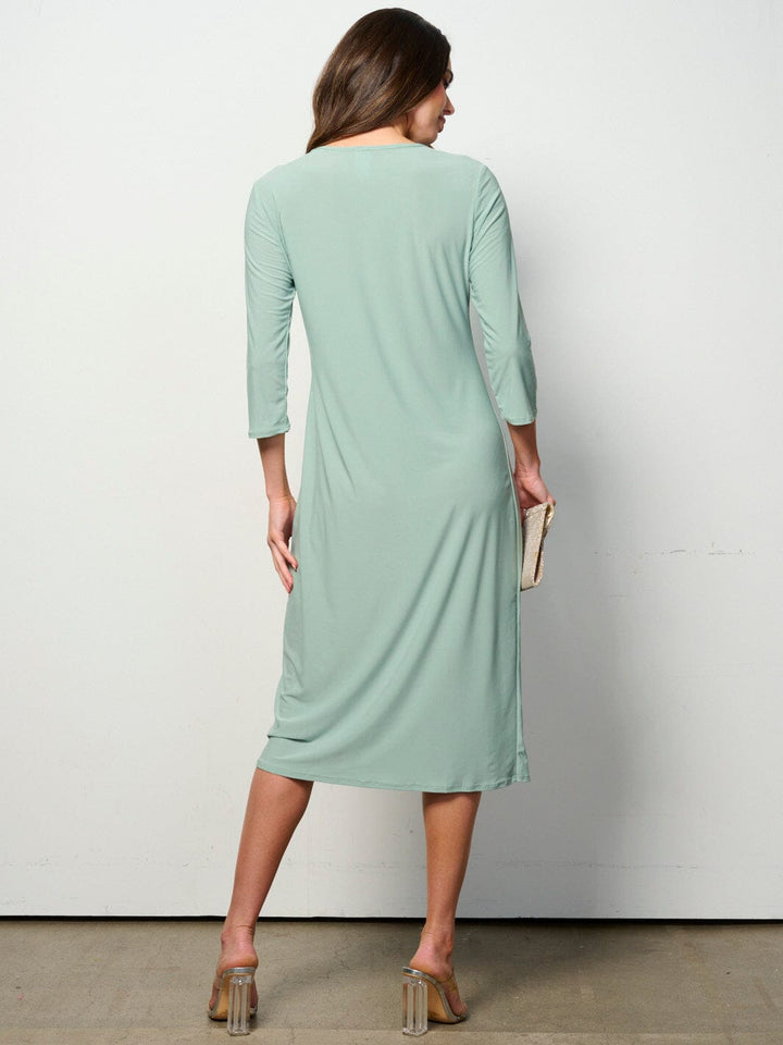 WOMEN'S SLEEVELESS FLOWER DETAILED HIGH LOW MIDI DRESS (Copy)