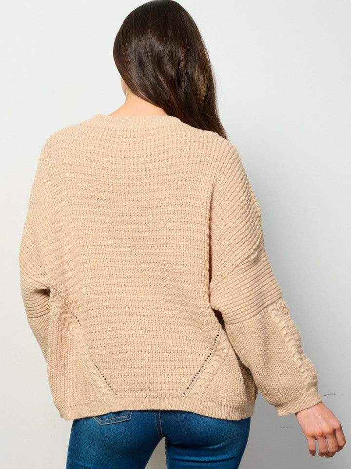 WOMEN'S LONG SLEEVE PULLOVER KNIT SWEATER