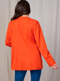 WOMEN'S LONG SLEEVE BUTTON CLOSURE BLAZER