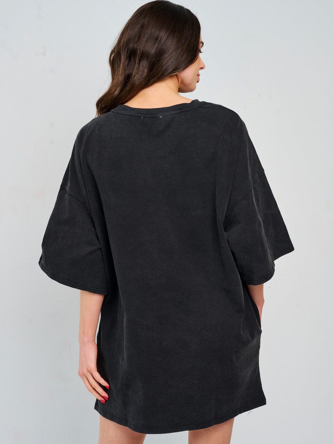 WOMEN'S SHORT SLEEVE GRAPHIC MINI DRESS