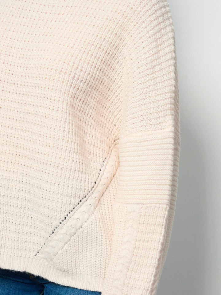 WOMEN'S LONG SLEEVE PULLOVER KNIT SWEATER
