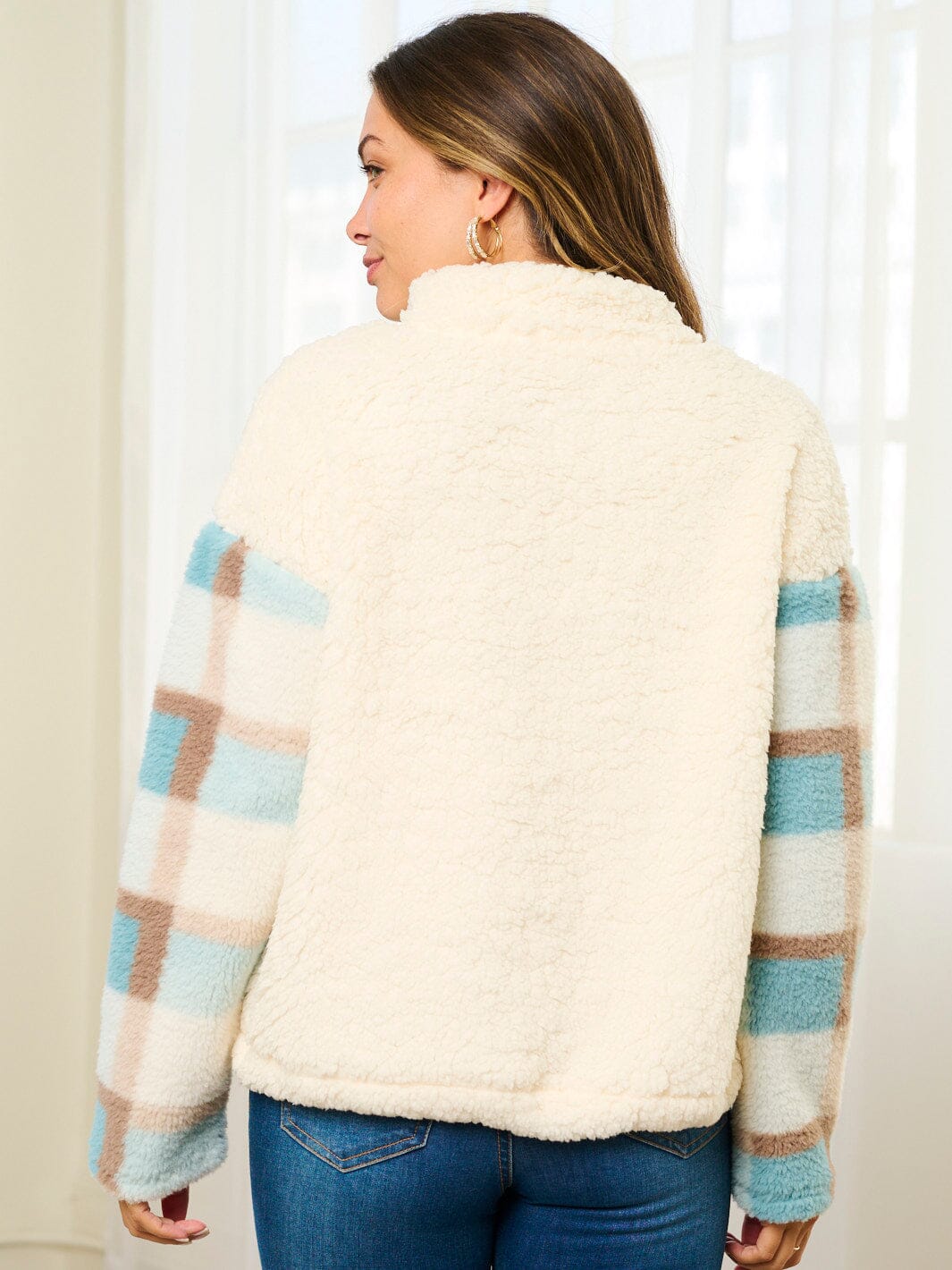 WOMEN'S LONG SLEEVE COLORBLOCK PULLOVER SWEATER