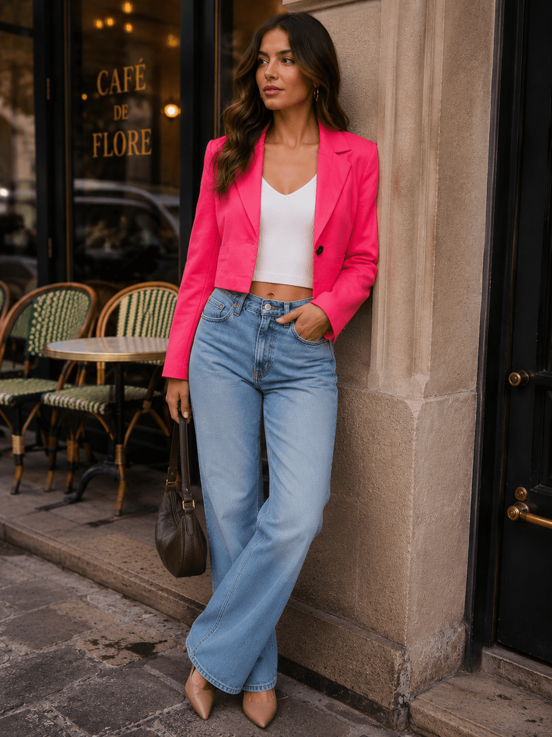 WOMEN'S LONG SLEEVE BUTTON CLOSURE BLAZER