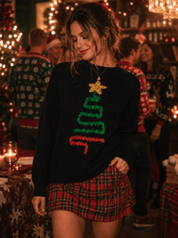 WOMEN'S LONG SLEEVE HOLIDAY PULLOVER SWEATER
