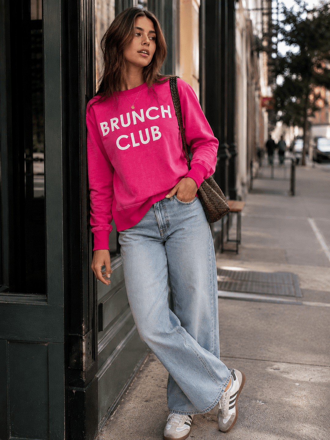 WOMEN'S LONG SLEEVE BRUNCH CLUB PULLOVER SWEATER