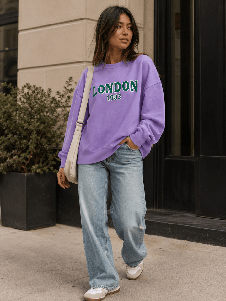 WOMEN'S LONG SLEEVE LONDON PULLOVER TOP