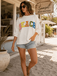 WOMEN'S SHORT SLEEVE BEACH TOP