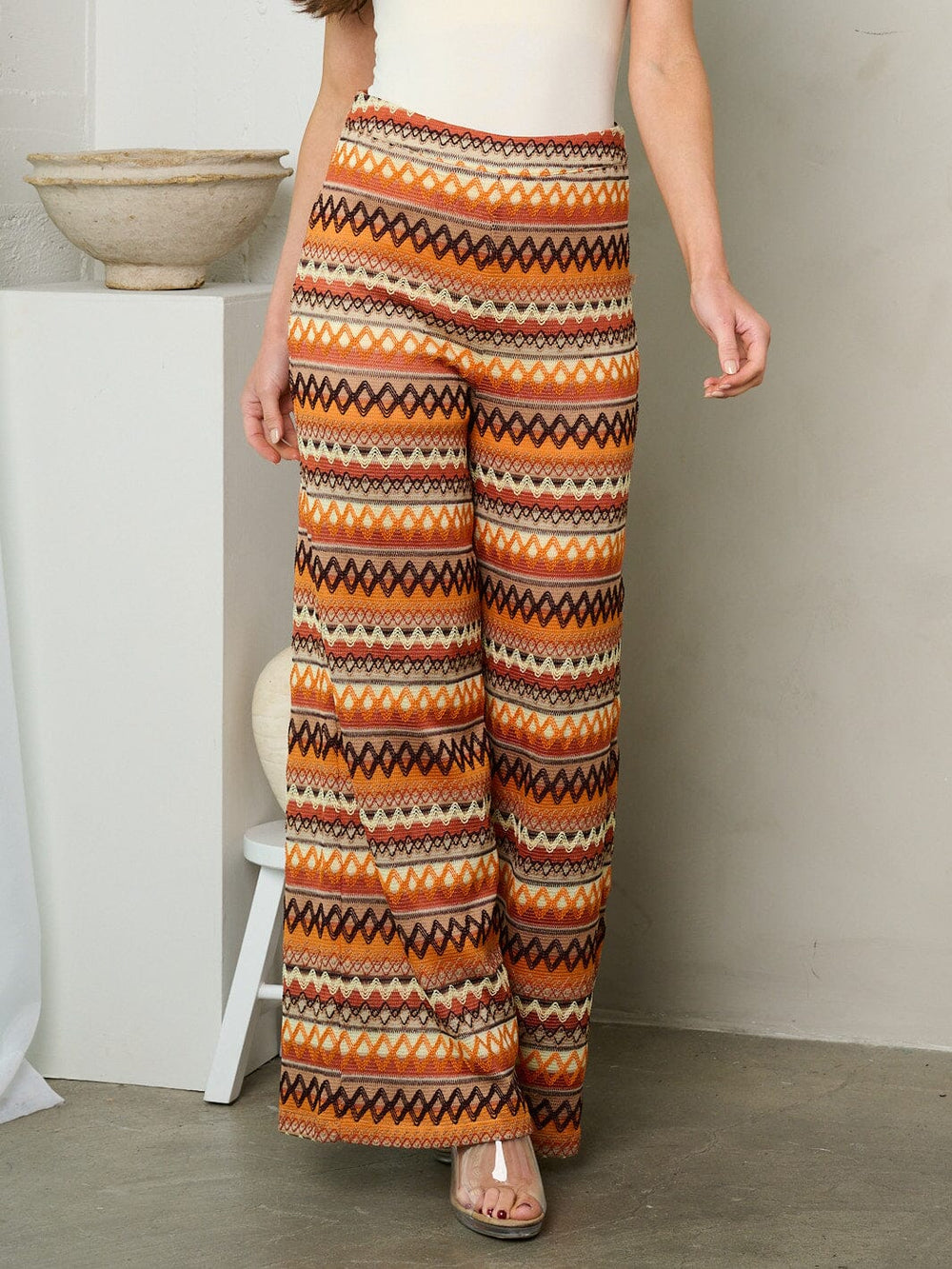 WOMEN'S WIDE LEG MULTI COLOR PANTS