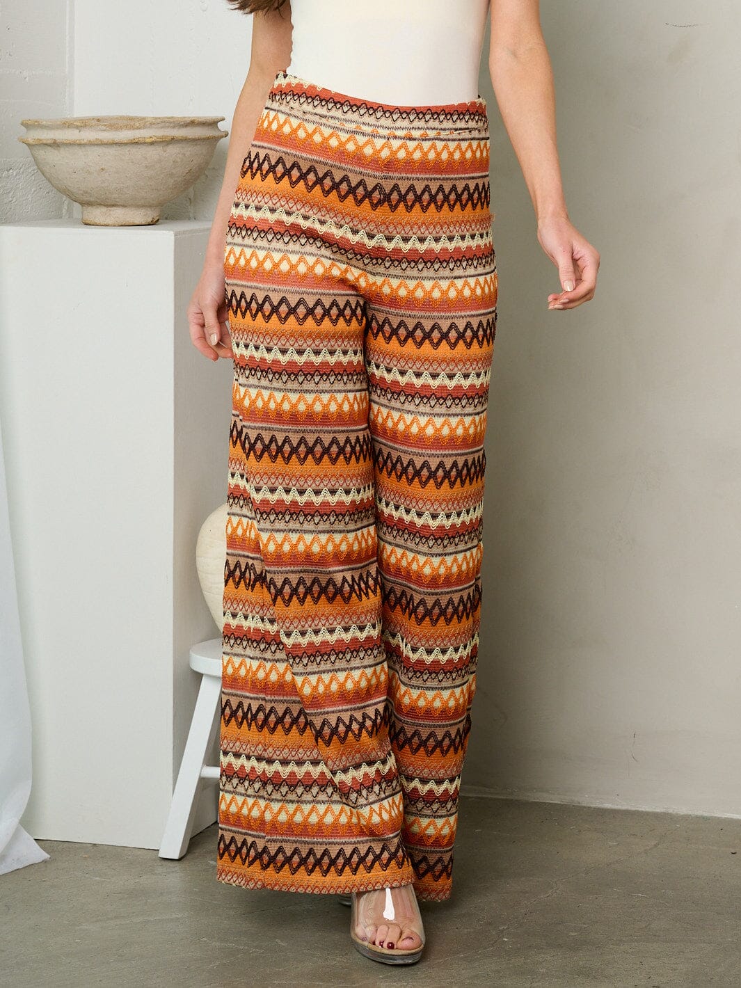 WOMEN'S WIDE LEG MULTI COLOR PANTS