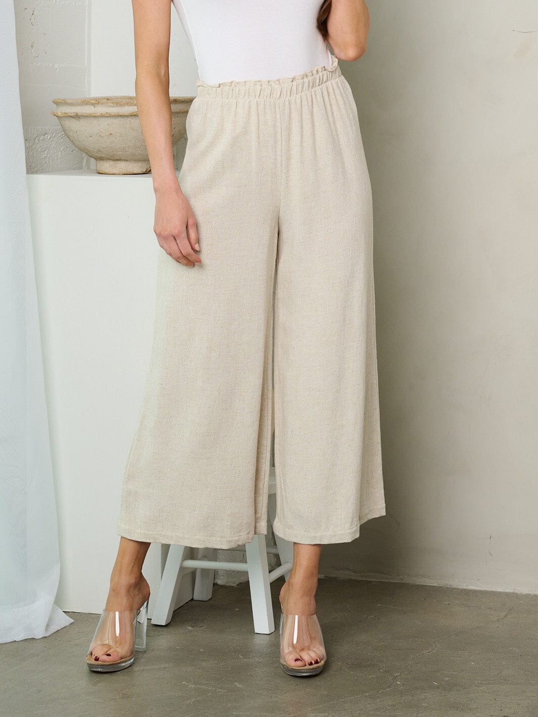 WOMEN'S WIDE LEG CAPRI PANTS