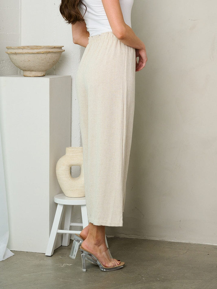 WOMEN'S WIDE LEG CAPRI PANTS