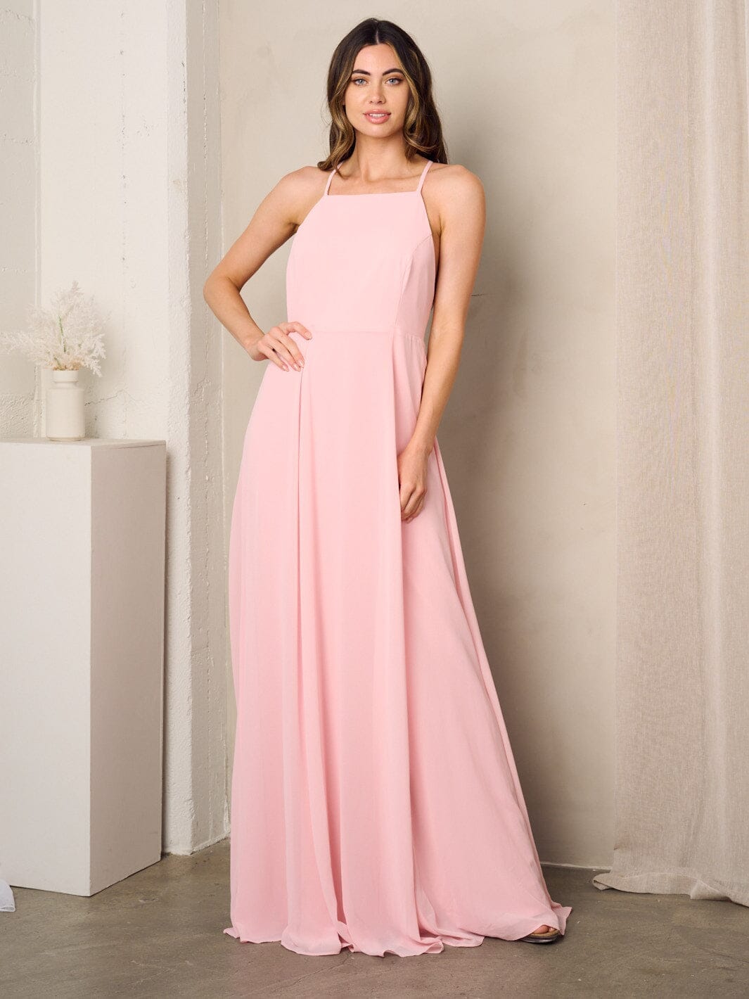 WOMEN'S SLEEVELESS OPEN BACK MAXI DRESS