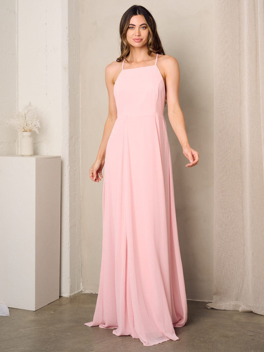 WOMEN'S SLEEVELESS OPEN BACK MAXI DRESS