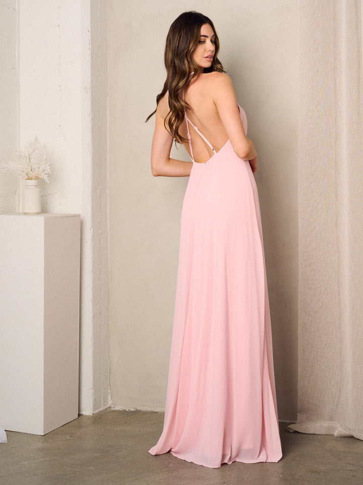 WOMEN'S SLEEVELESS OPEN BACK MAXI DRESS