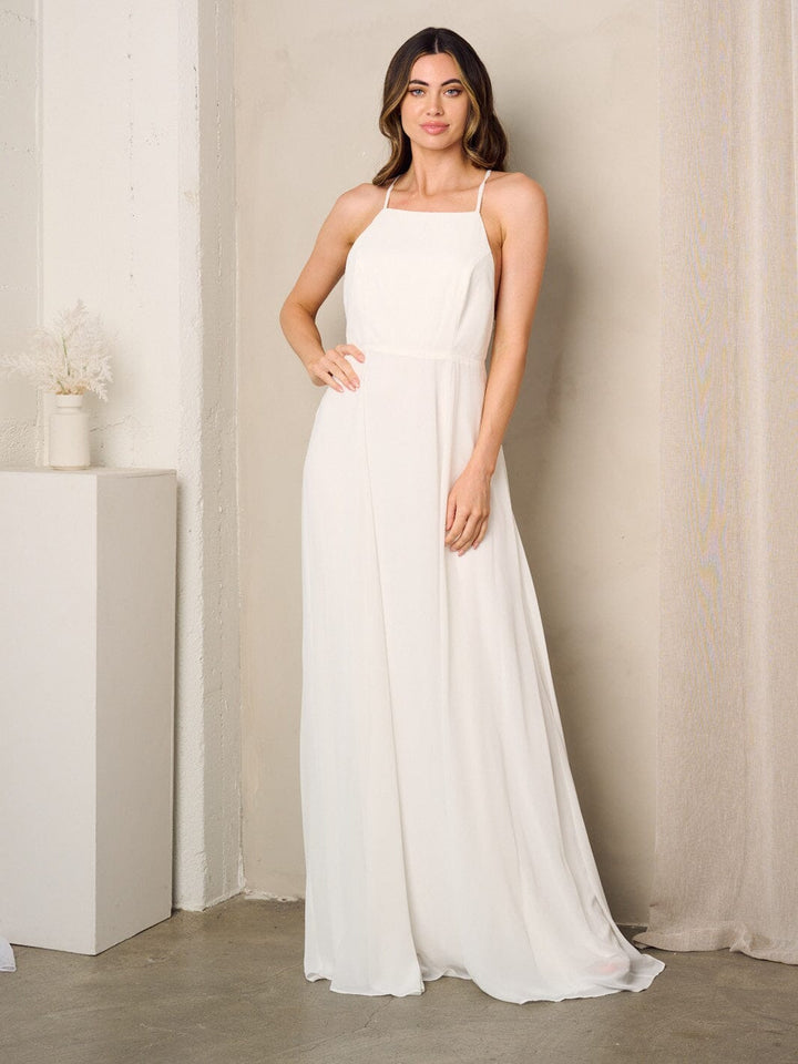 WOMEN'S SLEEVELESS OPEN BACK MAXI DRESS