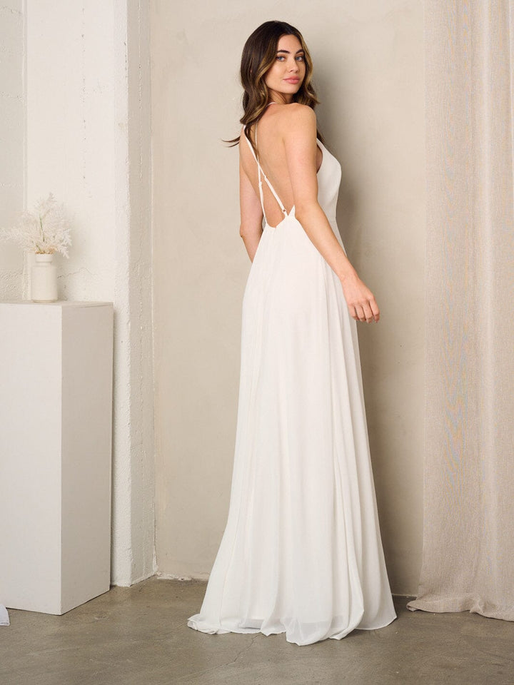 WOMEN'S SLEEVELESS OPEN BACK MAXI DRESS