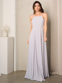 WOMEN'S SLEEVELESS OPEN BACK MAXI DRESS