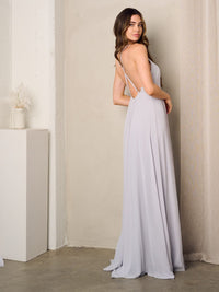WOMEN'S SLEEVELESS OPEN BACK MAXI DRESS