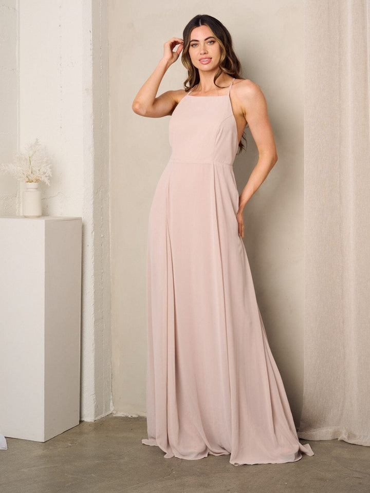 WOMEN'S SLEEVELESS OPEN BACK MAXI DRESS