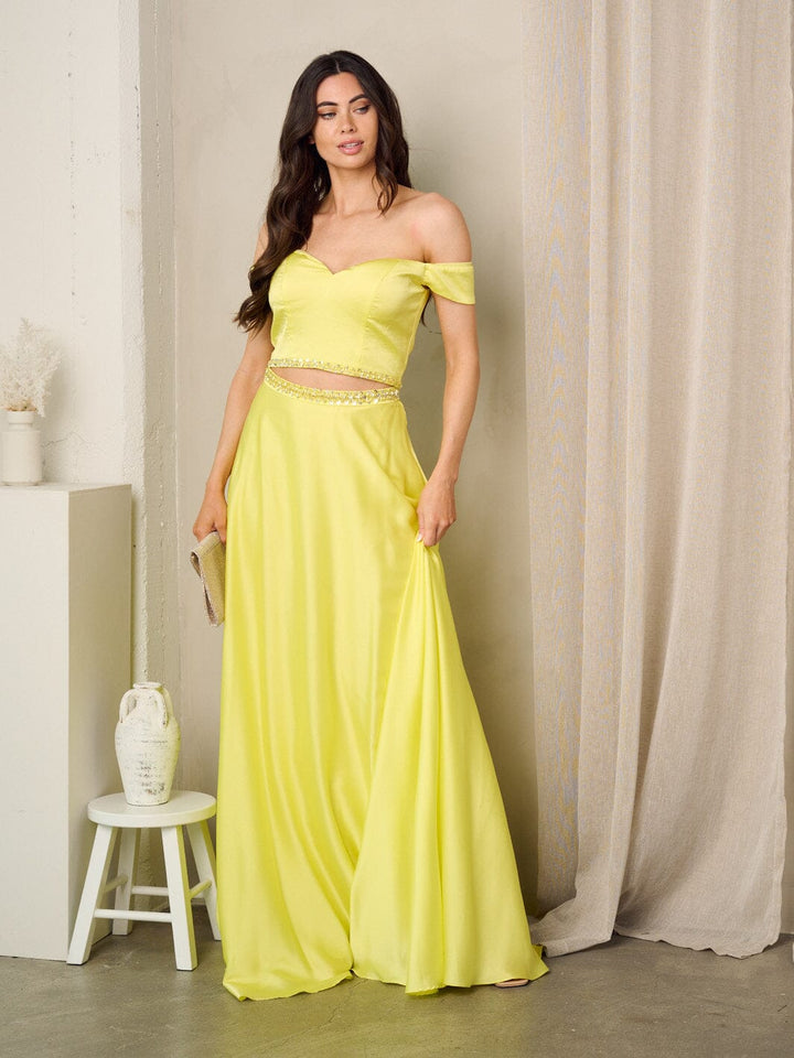 WOMEN'S SLEEVELESS CROP TOP & MAXI SKIRT 2PC. SET