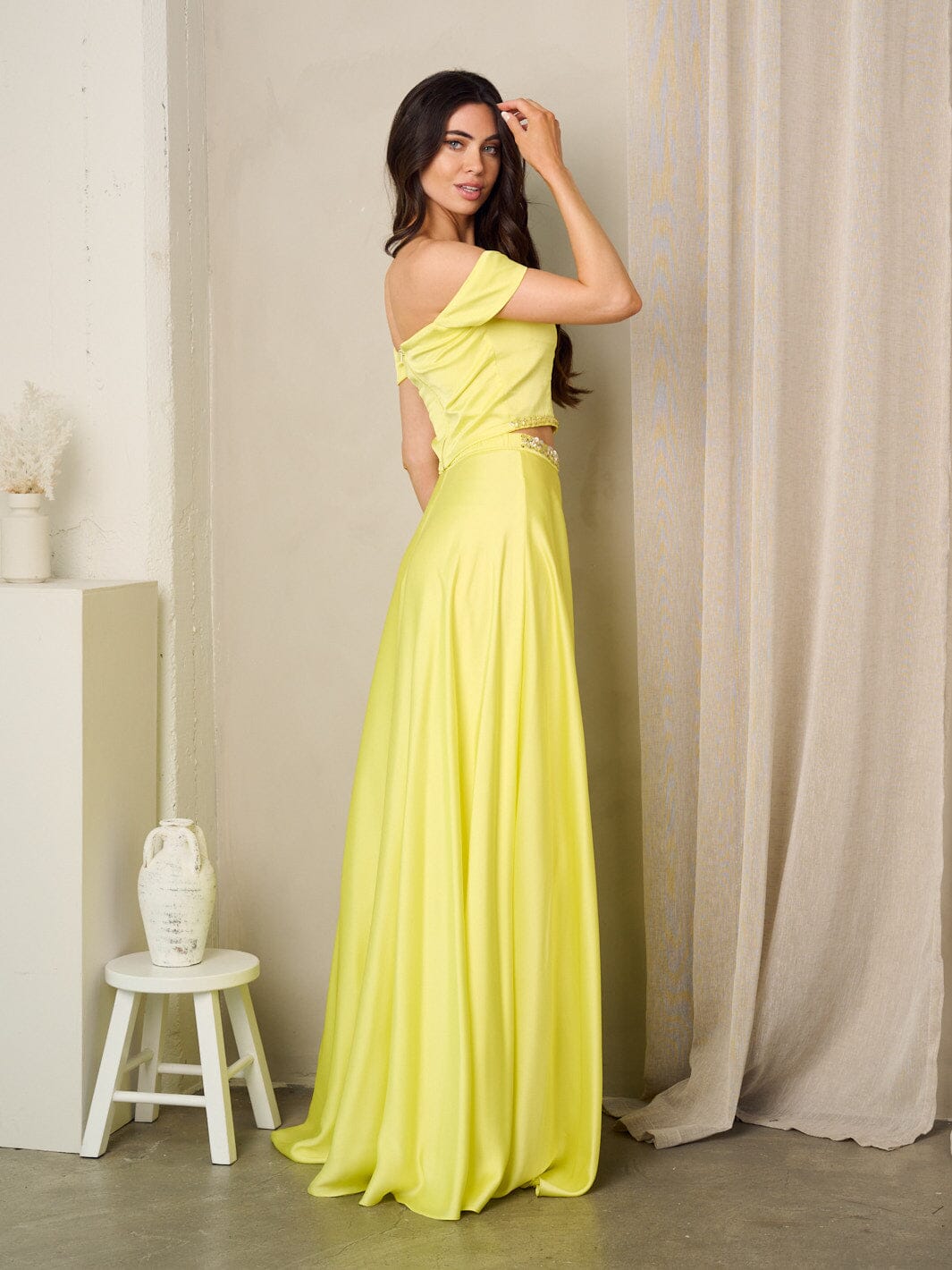 WOMEN'S SLEEVELESS CROP TOP & MAXI SKIRT 2PC. SET