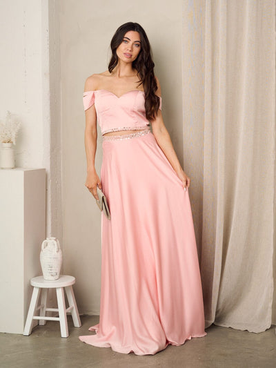 WOMEN'S SLEEVELESS CROP TOP & MAXI SKIRT 2PC. SET