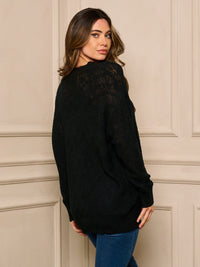 WOMEN'S LONG SLEEVE SOLID KNIT SWEATER