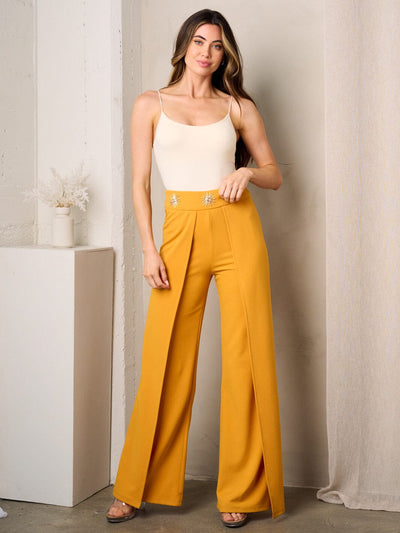 WOMEN'S WIDE LEG SUN DETAILED PANTS