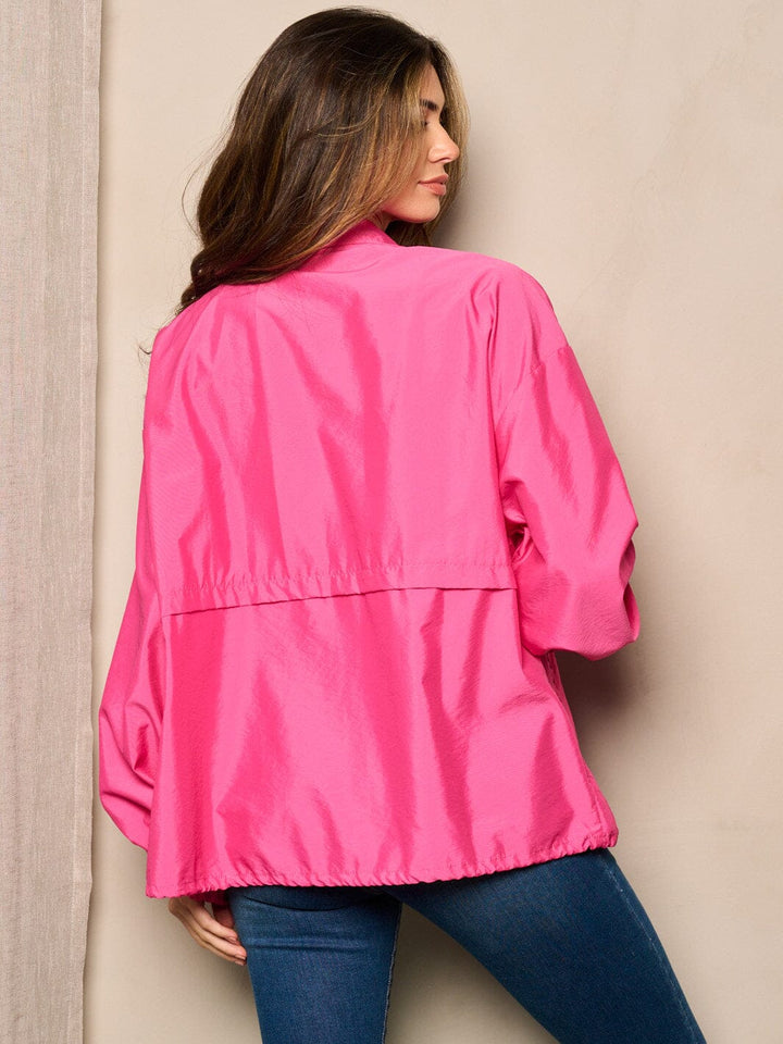 WOMEN'S LONG SLEEVE ZIP UP WIND BREAKER JACKET