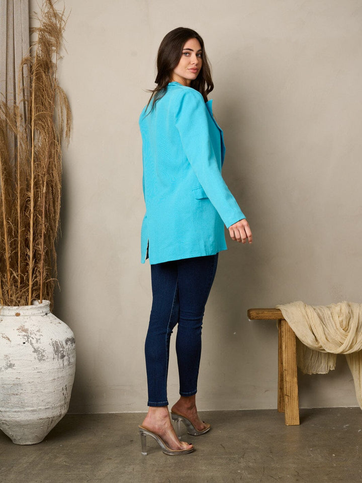 WOMEN'S LONG SLEEVE BUTTON CLOSURE BLAZER