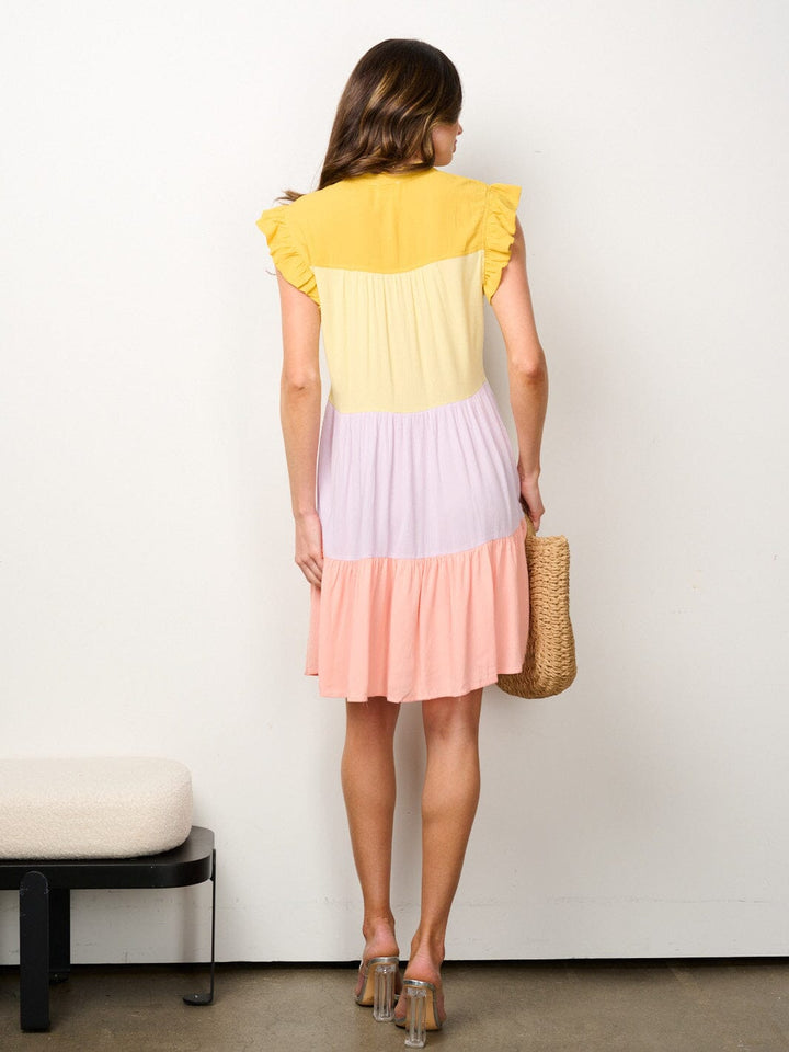 Copy of WOMEN'S SLEEVELESS SMOCK TIERED TUNIC MINI DRESS