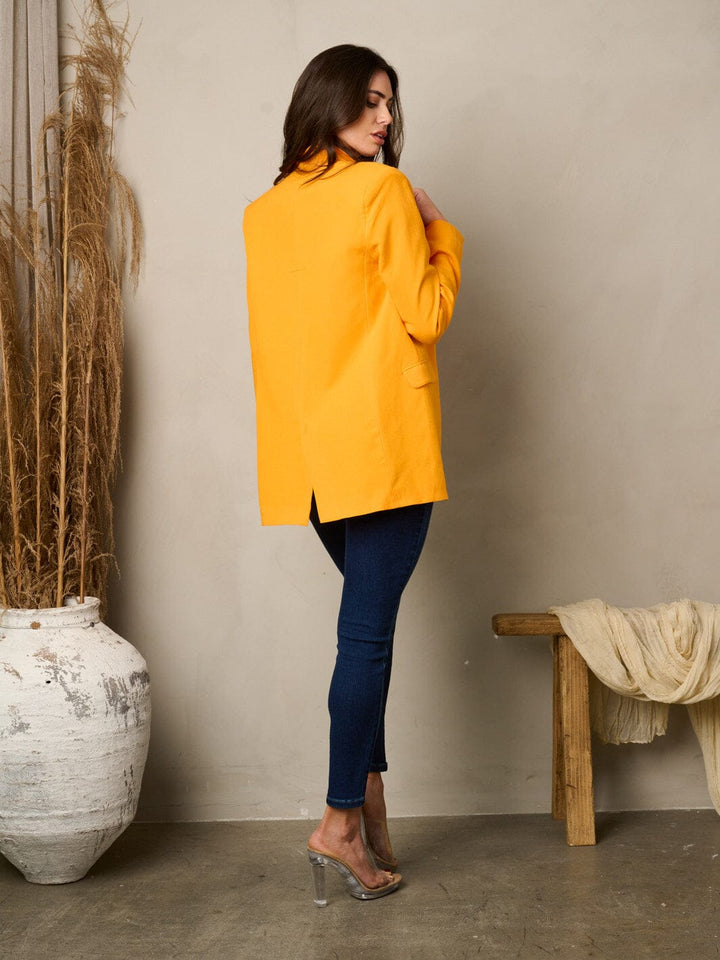 WOMEN'S LONG SLEEVE BUTTON CLOSURE BLAZER