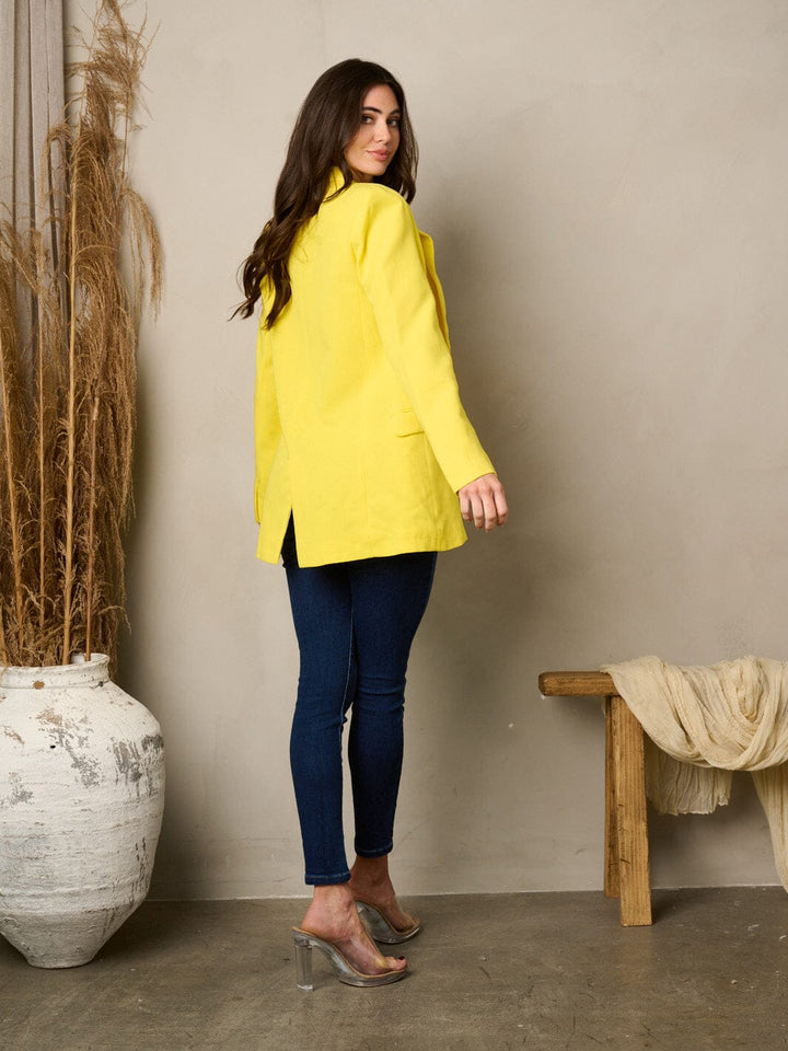 WOMEN'S LONG SLEEVE BUTTON CLOSURE BLAZER