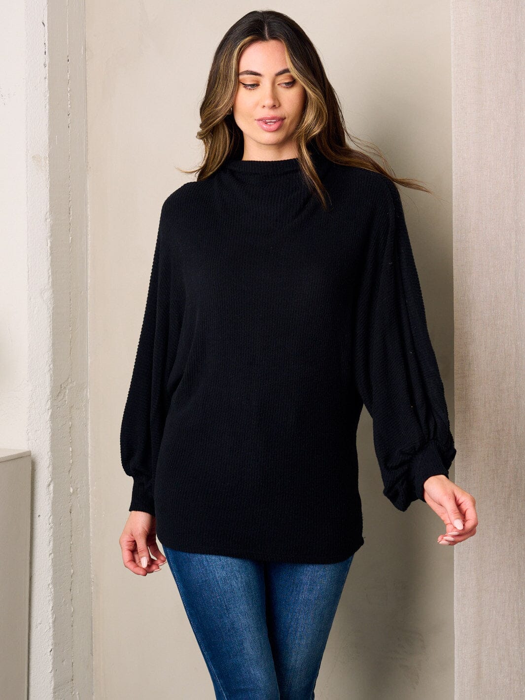 WOMEN'S LONG BALLON SLEEVES TUNIC TOP