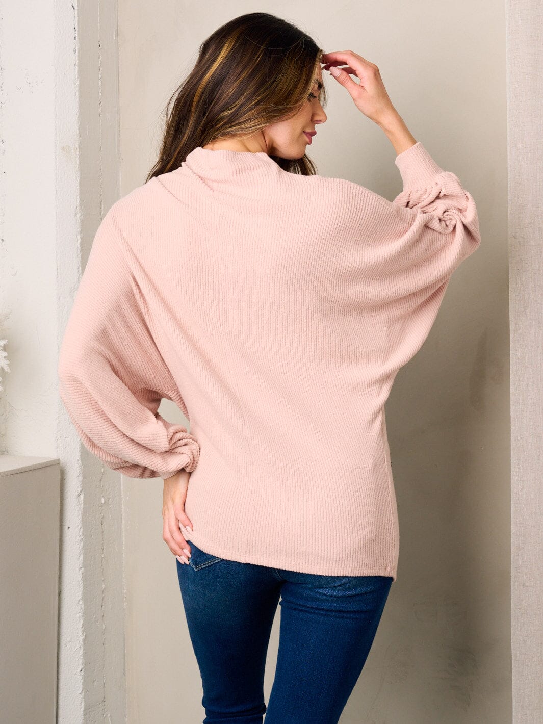 WOMEN'S LONG BALLON SLEEVES TUNIC TOP