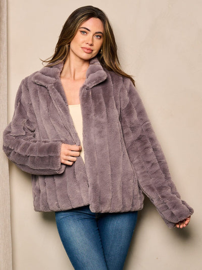 WOMEN'S LONG SLEEVE POCKETS BUTTON CLOSURE JACKET