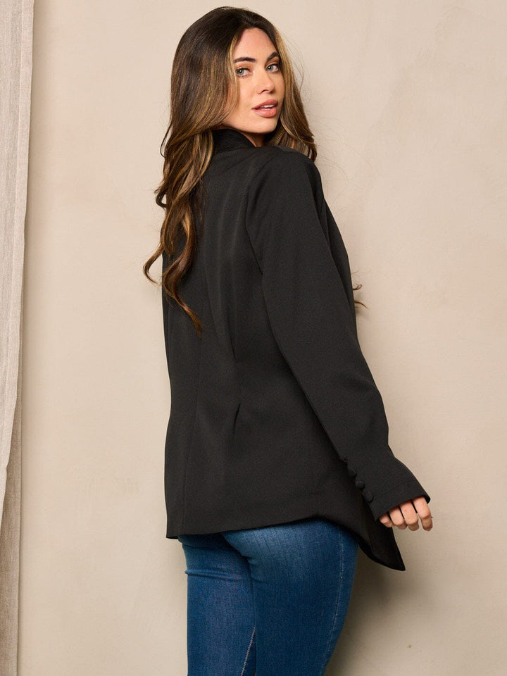 WOMEN'S LONG SLEEVE BUTTON CLOSURE BLAZER