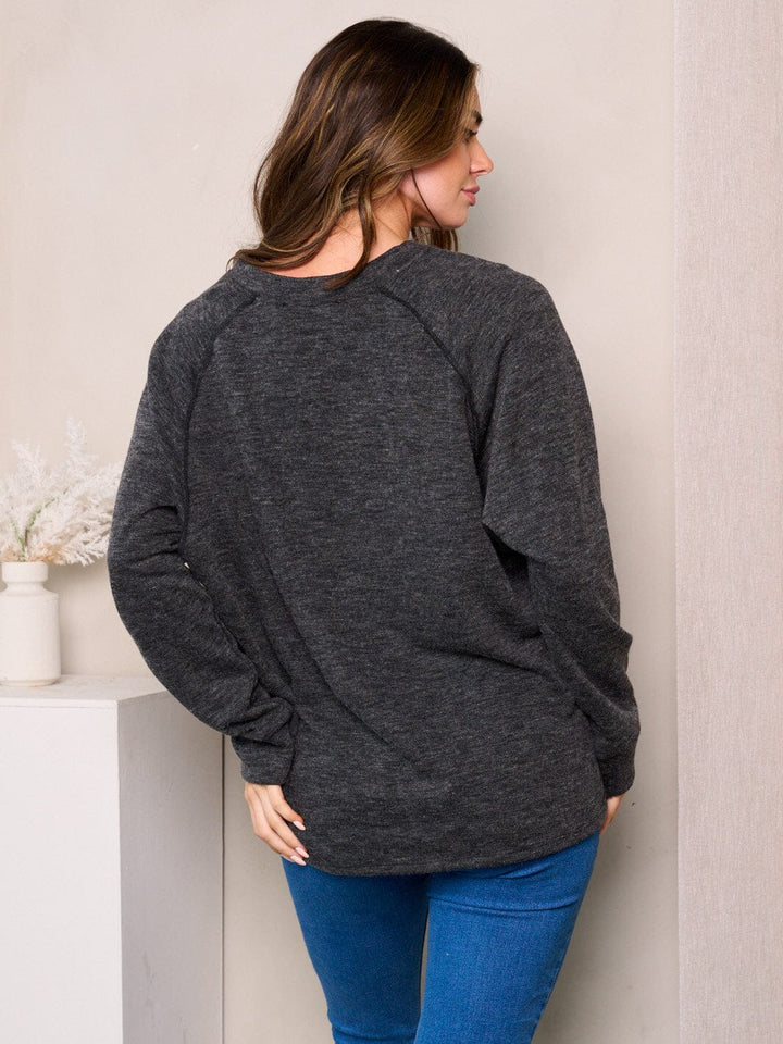 WOMEN'S LONG SLEEVES LOOSE FIT TOP