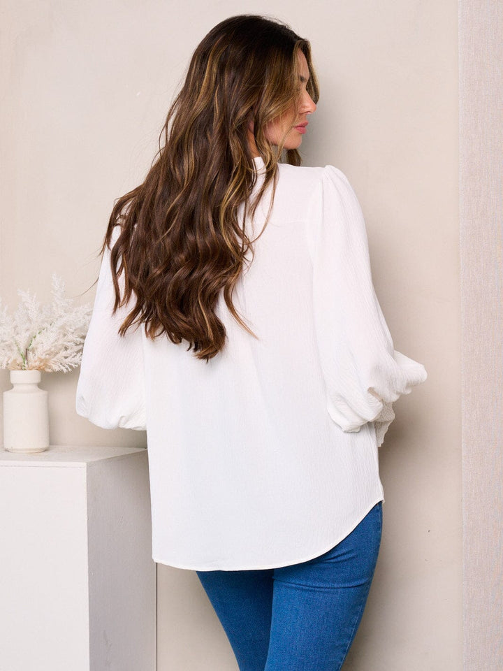 WOMEN'S LONG SMOCK SLEEVES BLOUSE TOP