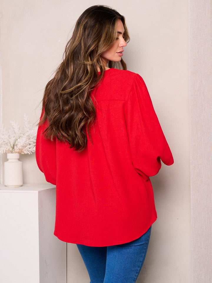 WOMEN'S LONG SMOCK SLEEVES BLOUSE TOP